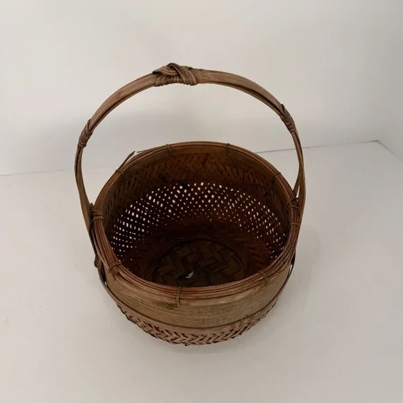 Vintage 20th Century Asian Ikebana Flower Basket